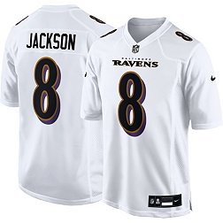 Nike Men's Baltimore Ravens Lamar Jackson #8 White Game Jersey