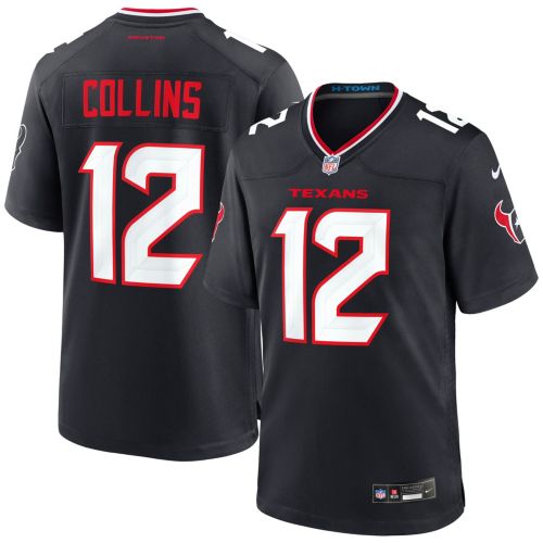 Nike Youth Houston Texans Nico Collins #12 Pitch Blue Game Jersey