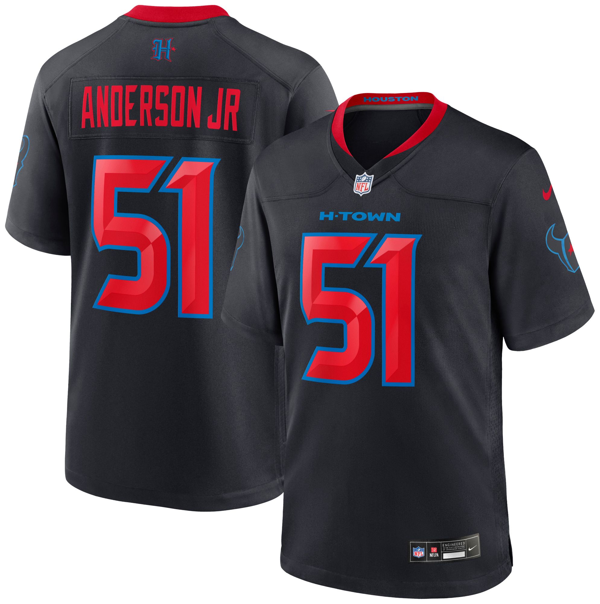 Nike Men's Houston Texans Will Anderson Jr. #51 Blue 2nd Alternate Game Jersey