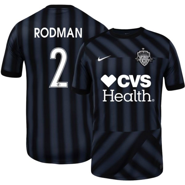 Nike Men's Washington Spirit Trinity Rodman #2 Black Replica Home Jersey