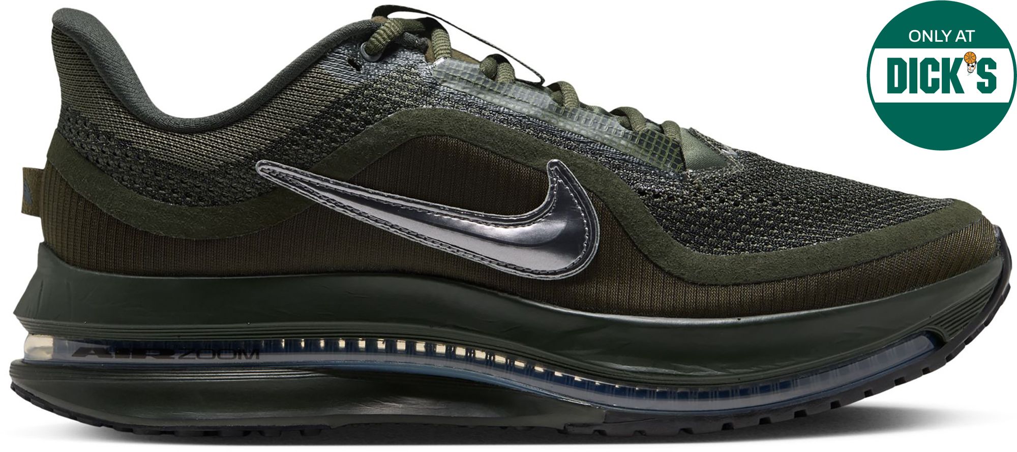 Nike Men's Pegasus Premium Running Shoes, Size 9.5, Cargo Khaki/Mtlc Dark Grey-Sequoia-Black