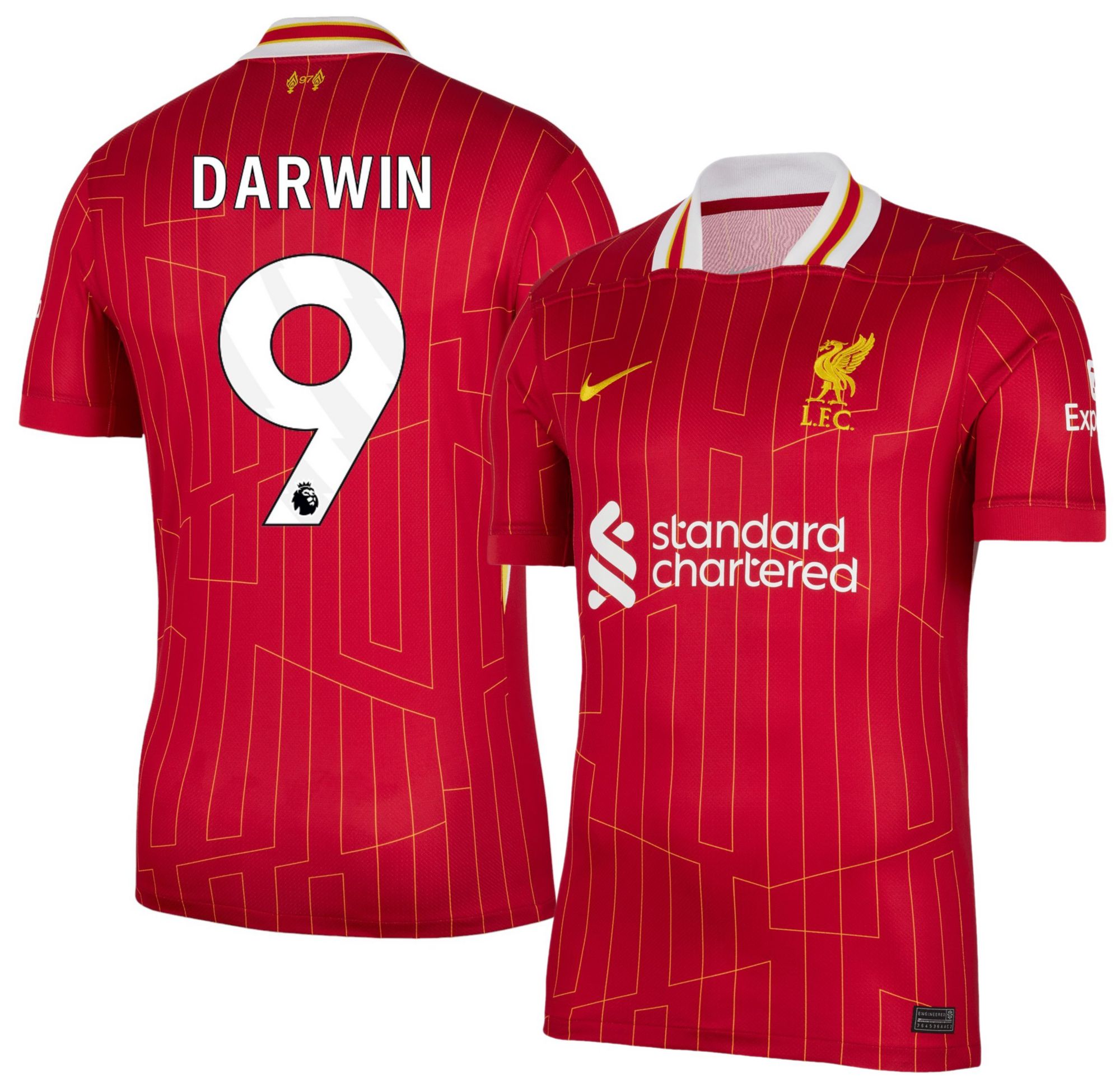 Nike Adult Liverpool FC Darwin Nunez #9 2024 Home Replica Jersey