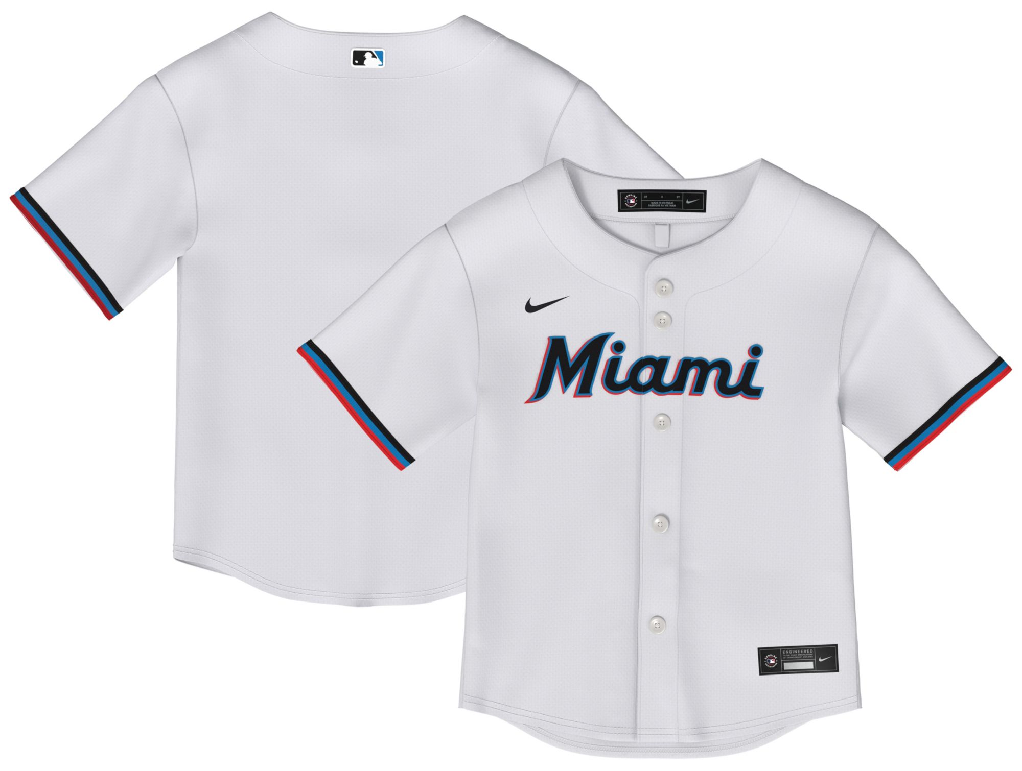 Nike Toddler Miami Marlins White Replica Jersey