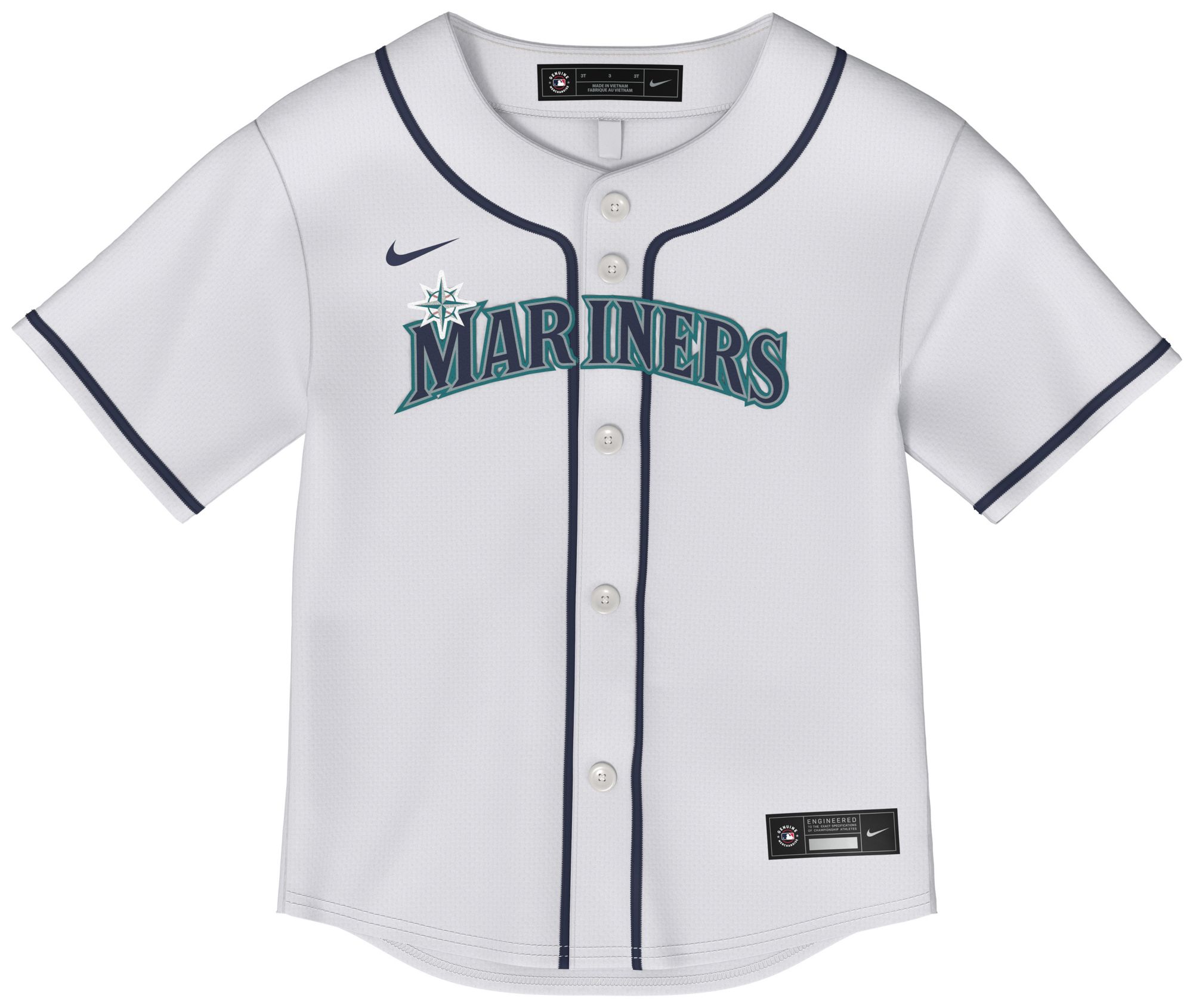 Nike Toddler Seattle Mariners White Replica Jersey