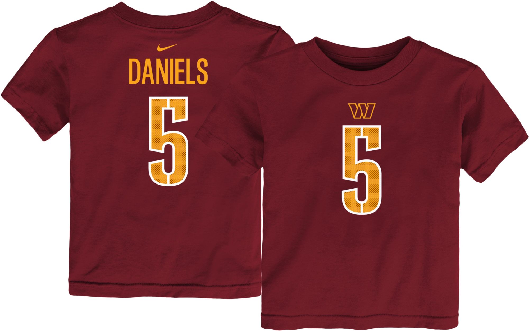 Nike Toddler Washington Commanders Red Jayden Daniels #5 T-Shirt