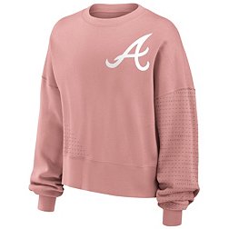 Nike Women's Atlanta Braves Pink Statement Fleece Crew Neck Sweatshirt