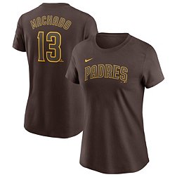 Nike Women's San Diego Padres Manny Machado #13 Brown Home T-Shirt