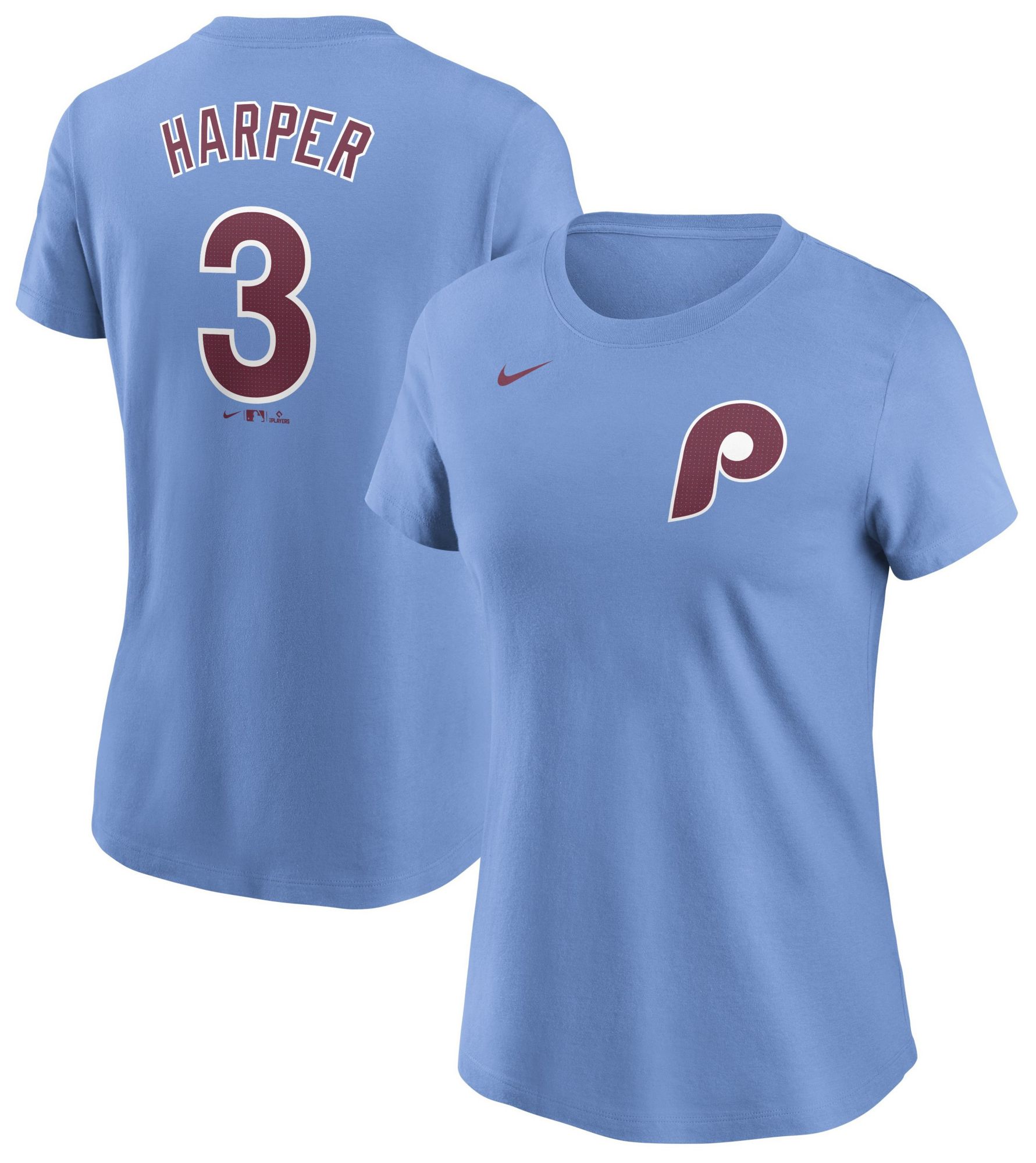 Nike Women's Philadelphia Phillies Blue Bryce Harper #3 Alternate T-Shirt