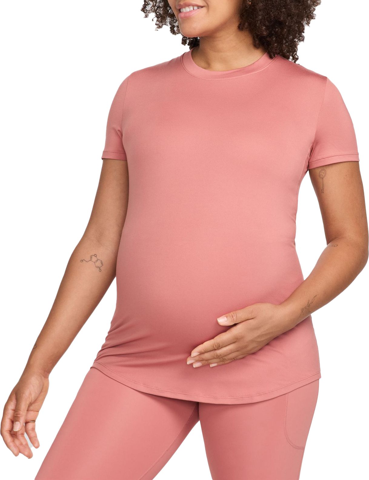 Nike Women's One Maternity Dri-FIT Slim-Fit Short-Sleeve Top