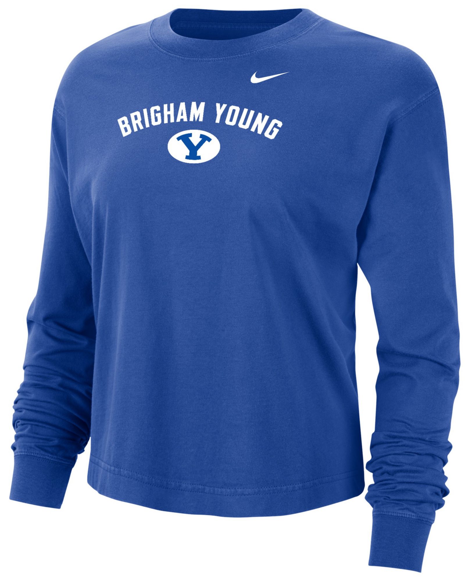Nike Women's BYU Cougars Blue Boxy Long Sleeve Shirt