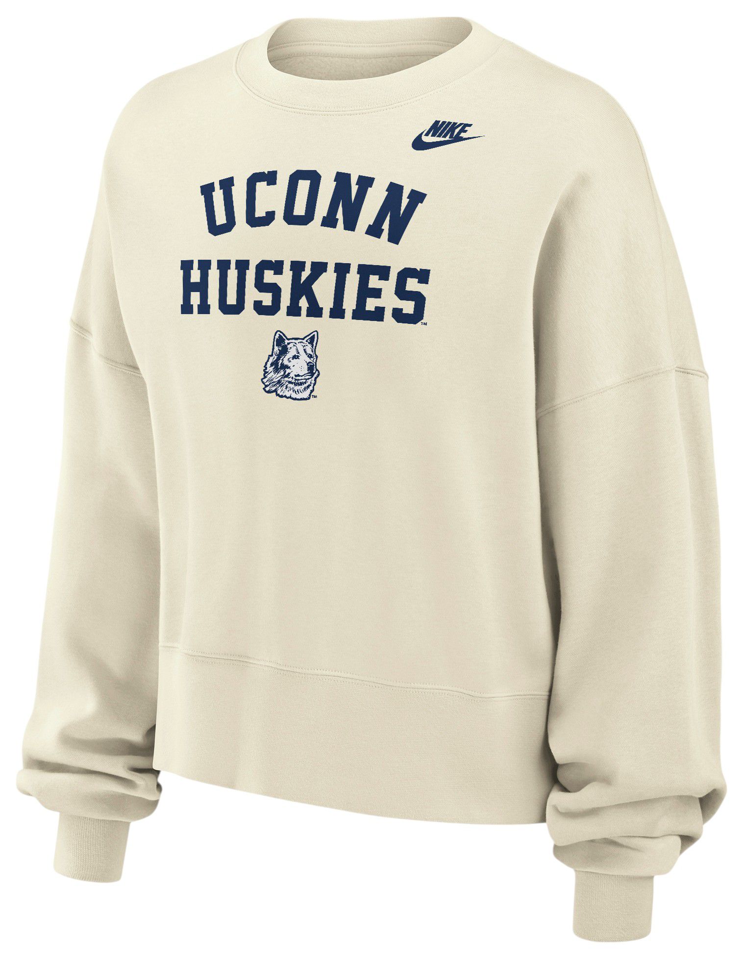 Nike Women's UConn Huskies White Retro Phoenix Crewneck Sweatshirt
