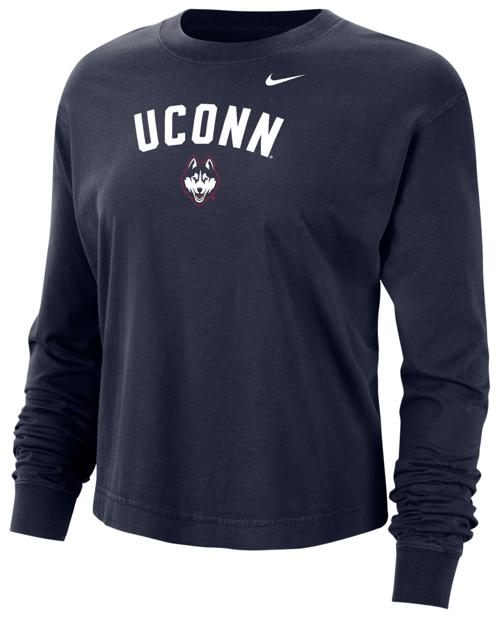 Nike Women's UConn Huskies Blue Boxy Long Sleeve Shirt