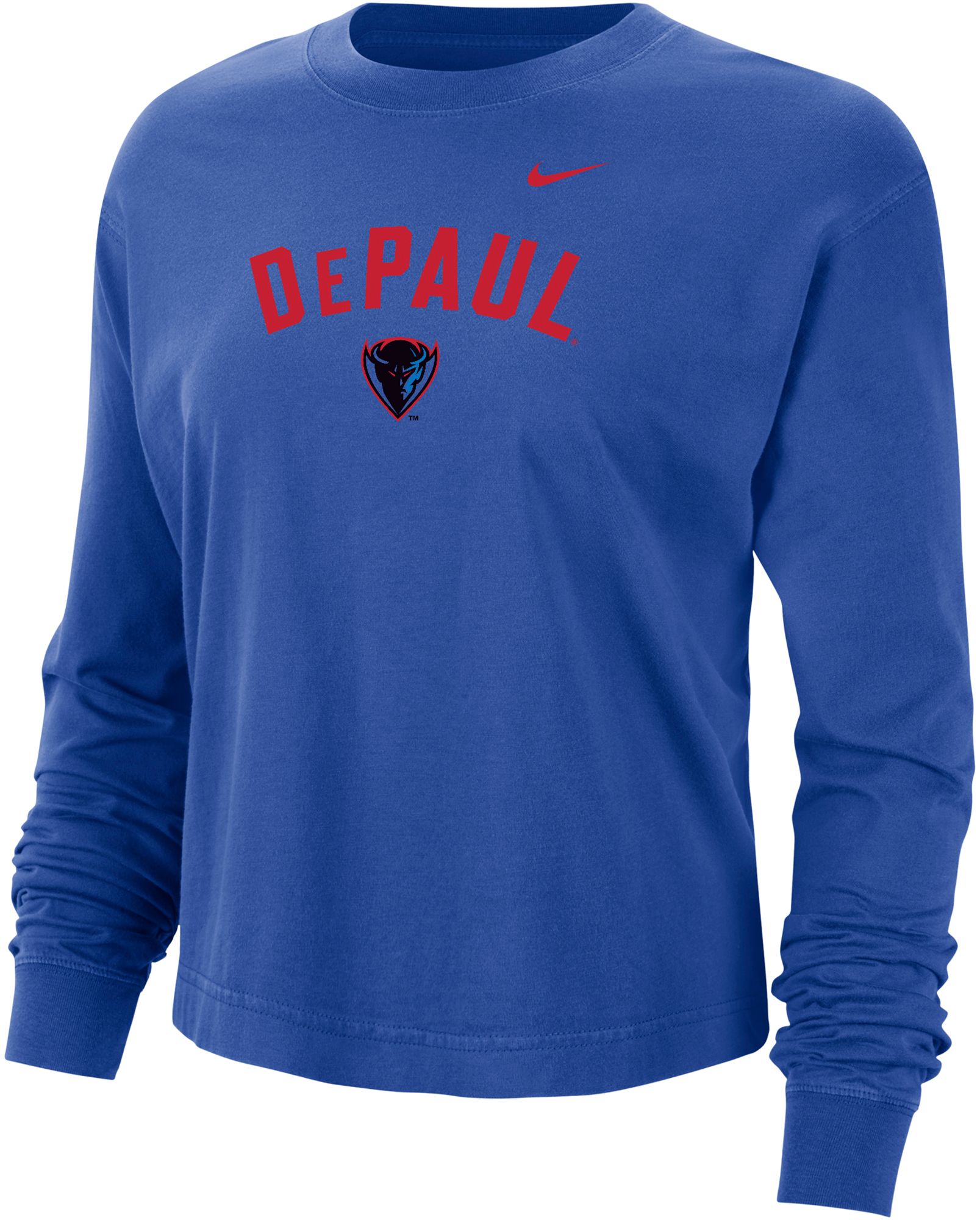 Nike Women's DePaul Blue Demons Royal Blue Boxy Long Sleeve Shirt