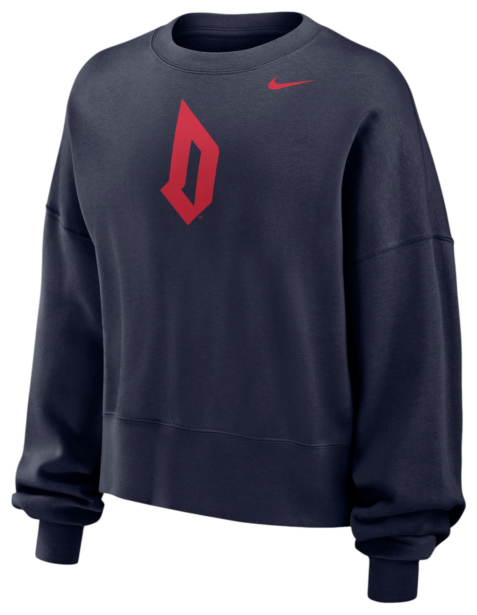 Nike Women's Duquesne Dukes Blue Club Fleece Phoenix Crew Neck Sweatshirt