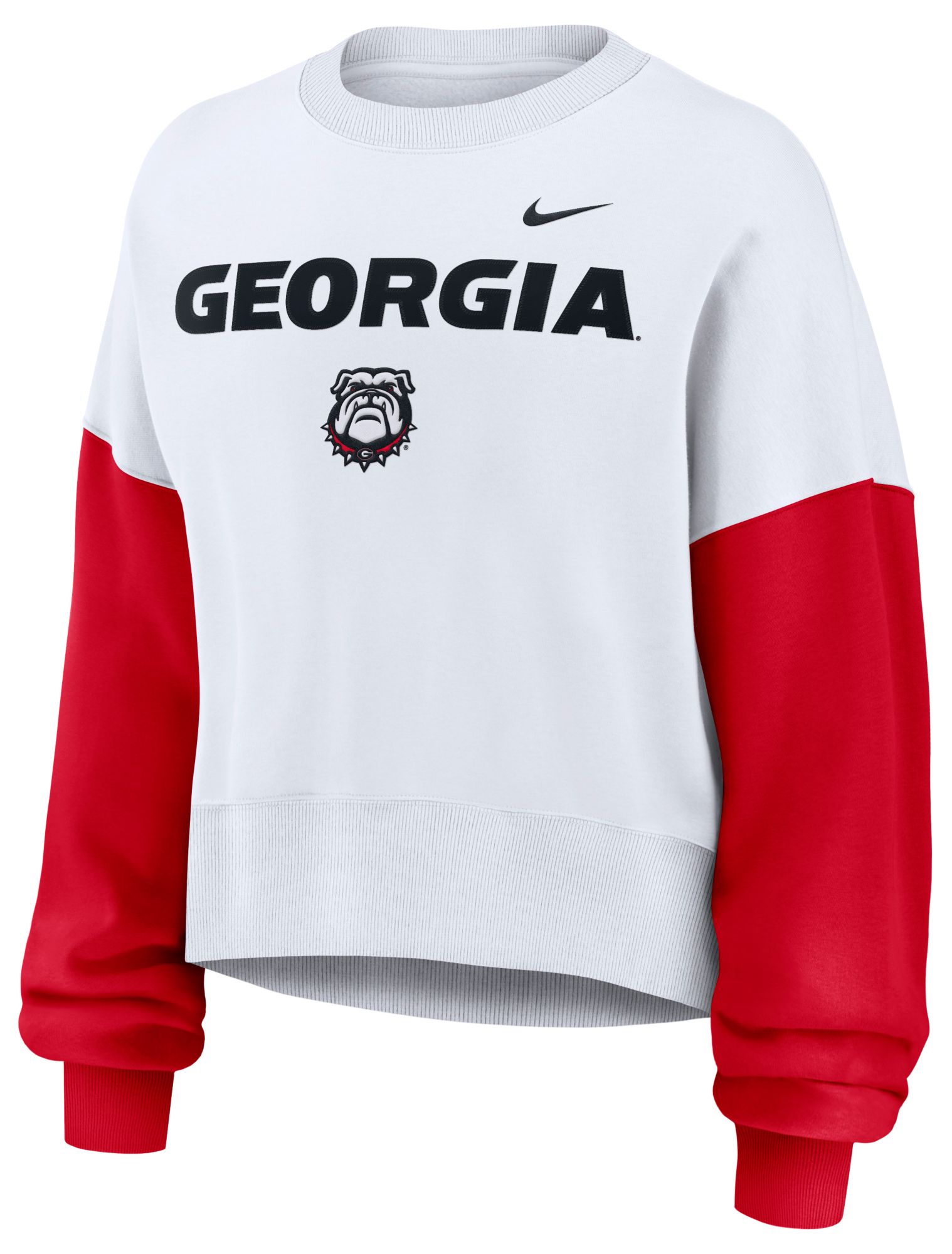 Nike Women's Georgia Bulldogs White Phoenix Crew Neck Sweatshirt