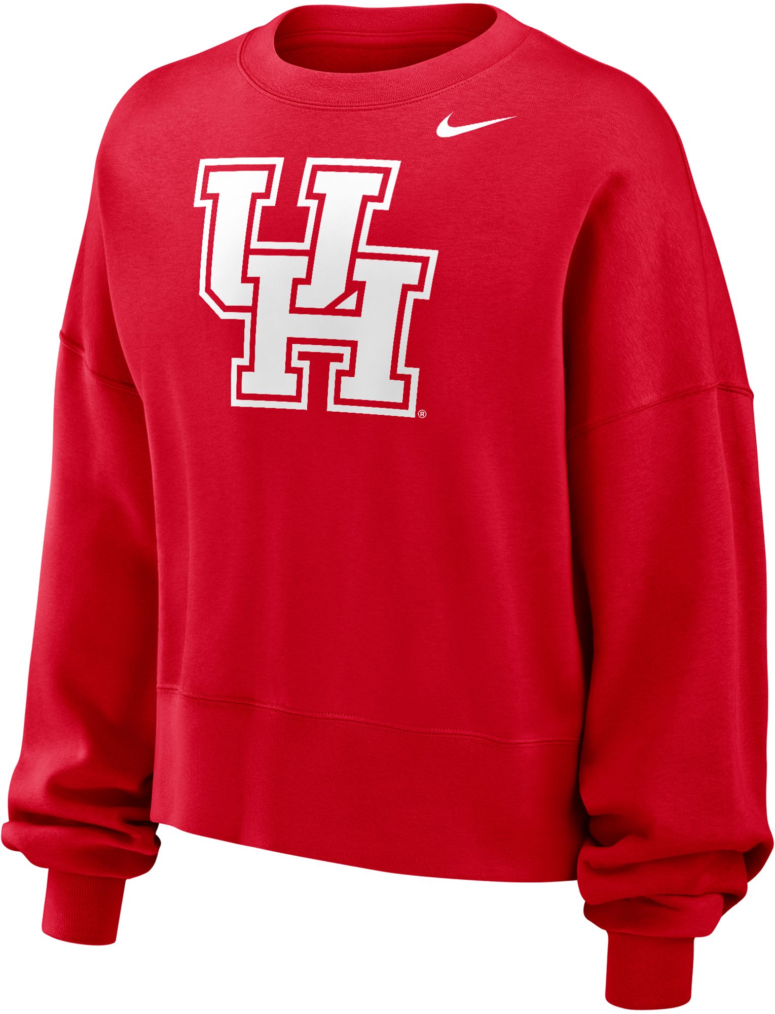 Nike Women's Houston Cougars Red Club Fleece Phoenix Crew Neck Sweatshirt
