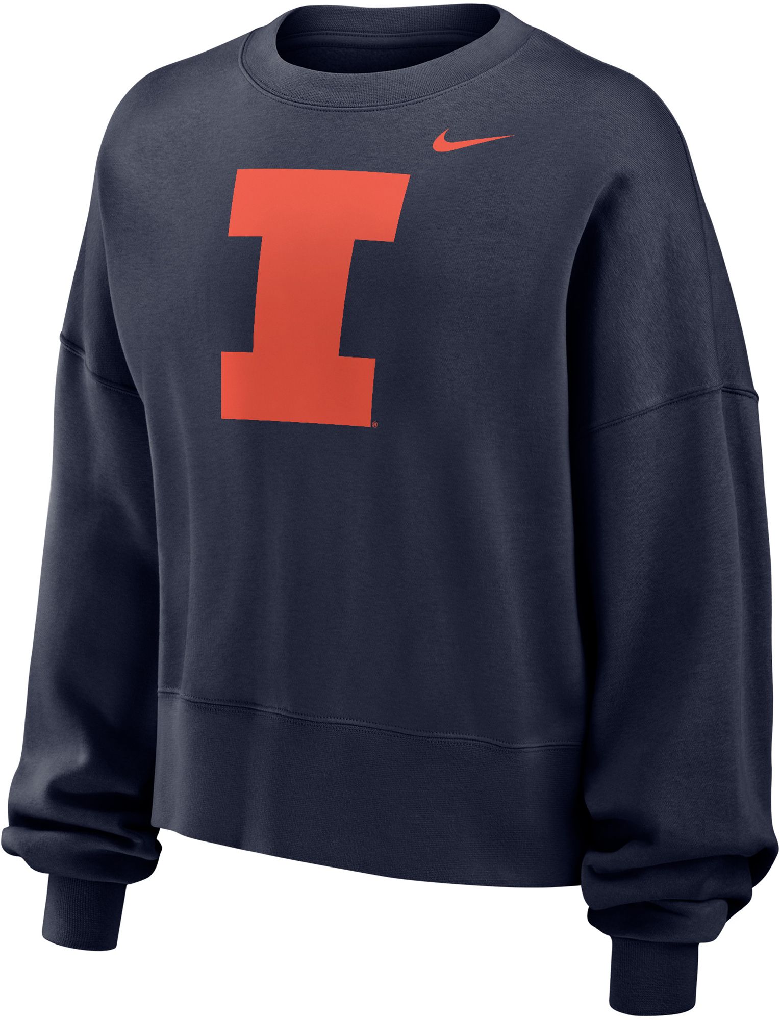 Nike Women's Illinois Fighting Illini Blue Club Fleece Phoenix Crew Neck Sweatshirt