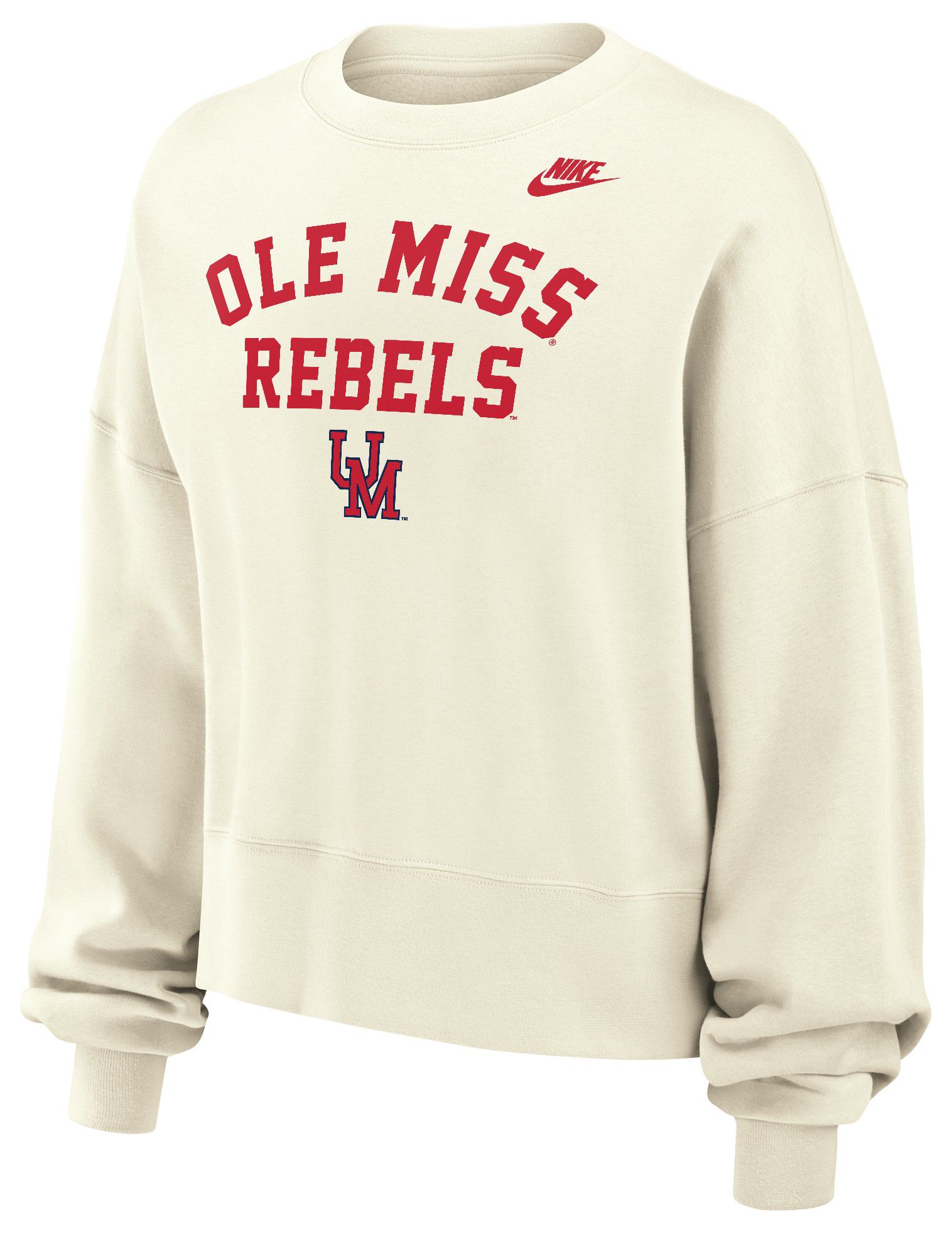 Nike Women's Ole Miss Rebels White Phoenix Crewneck Sweatshirt
