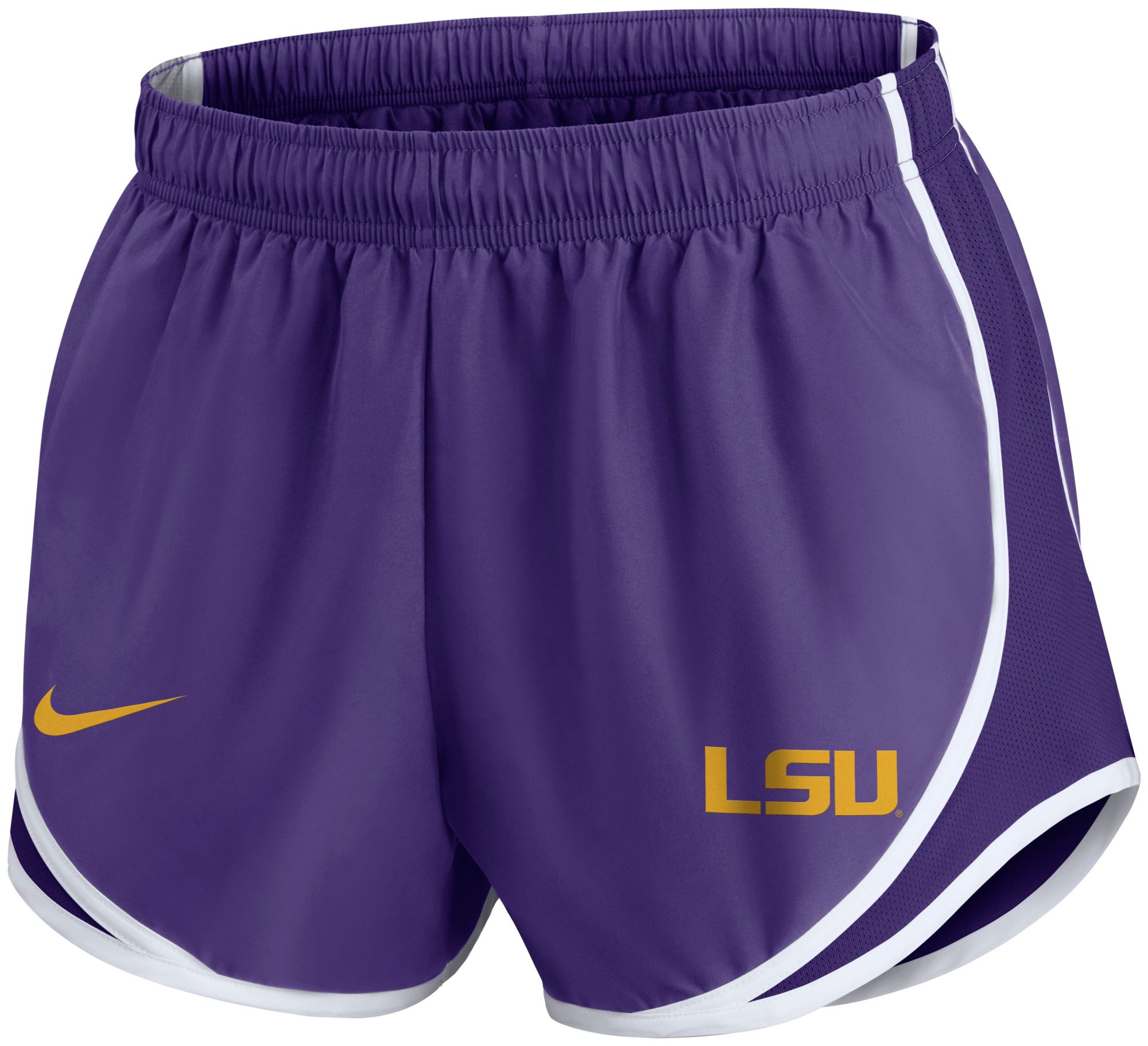 Nike Women's LSU Tigers Purple Dri-FIT Tempo Logo Shorts