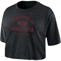 Nike Women's Minnesota Golden Gophers Navy Dri-FIT Cotton Crop T-Shirt