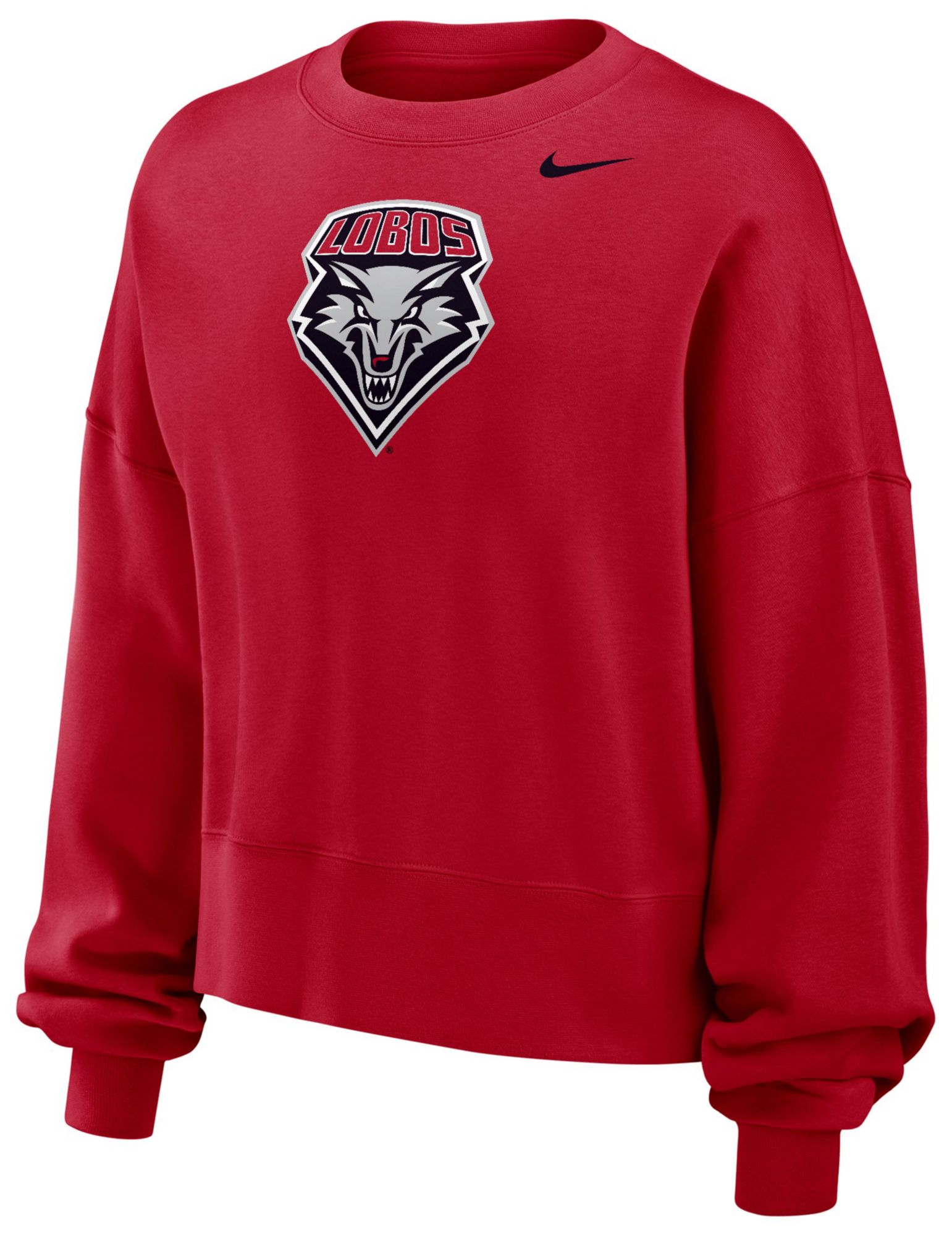 Nike Women's New Mexico Lobos Cherry Club Fleece Phoenix Crew Neck Sweatshirt