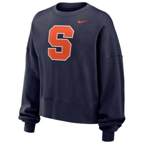 Nike Women's Syracuse Orange Navy Phoenix Fleece Crew Pullover