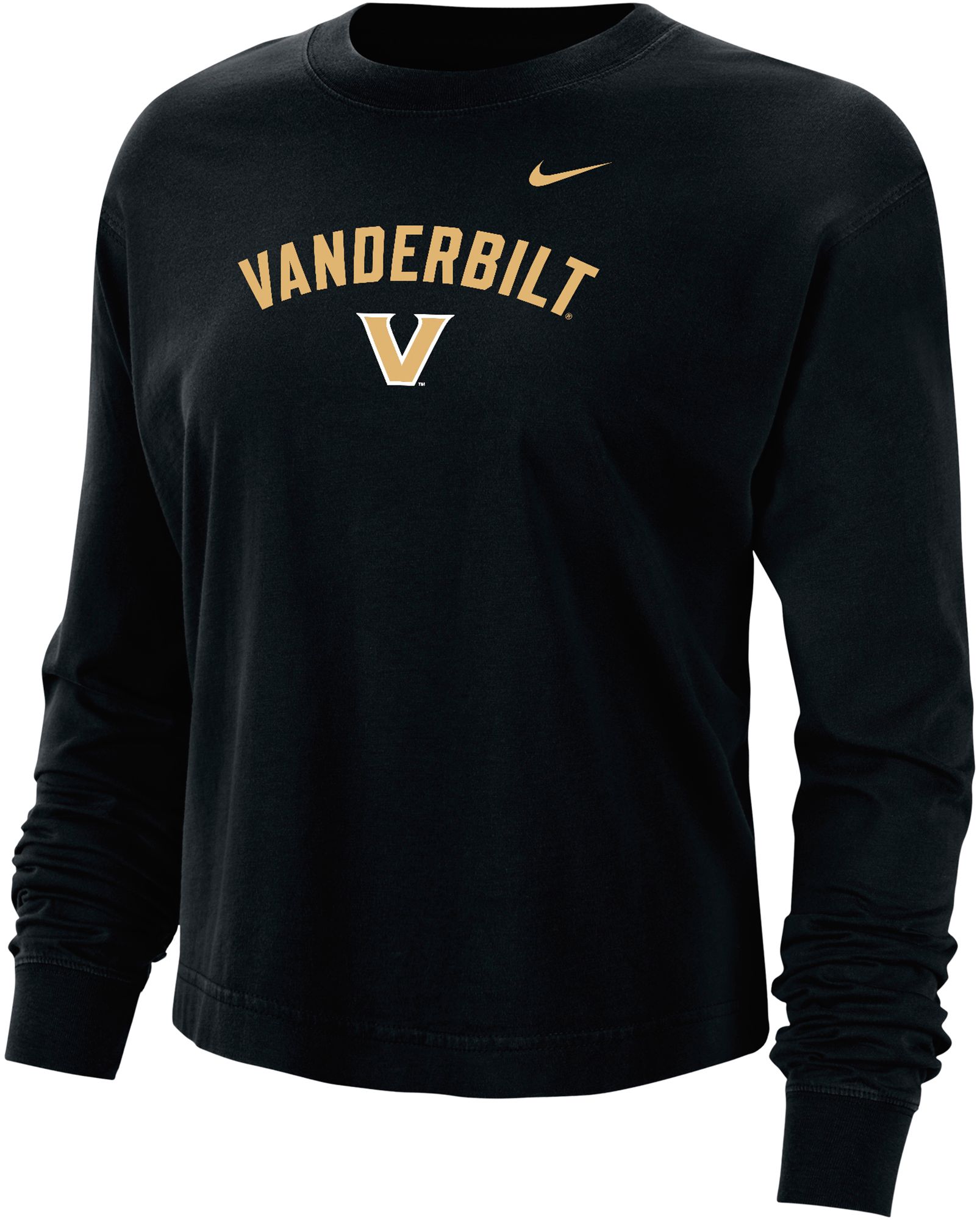 Nike Women's Vanderbilt Commodores Black Boxy Long Sleeve Shirt