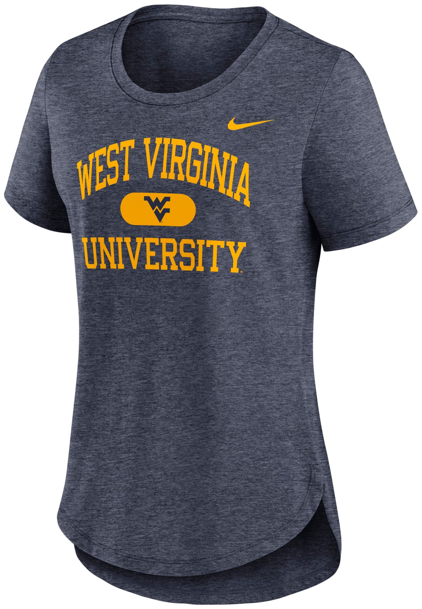 Nike Women's West Virginia Mountaineers Navy Heather Tri-Blend V-Neck T-Shirt