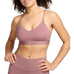 Nike Women's Indy Plunge Cutout Pink Medium-Support Padded Sports Bra –  Puffer Reds