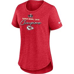 Nike Women's Super Bowl LVIII Champions Kansas City Chiefs Tri-Blend T-Shirt