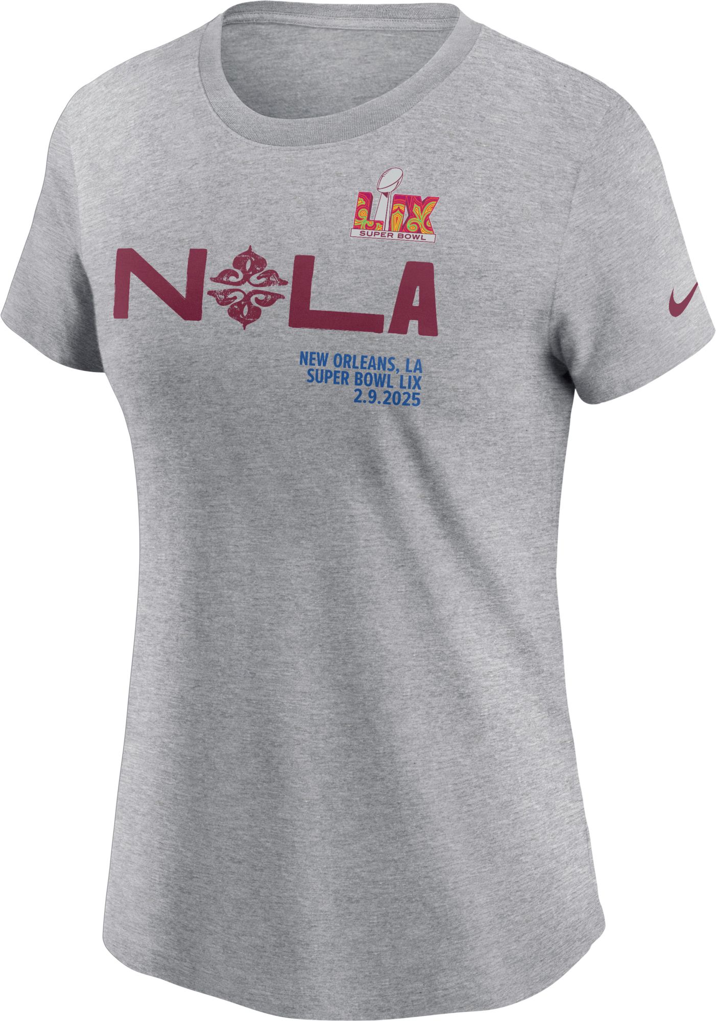 Nike Women's NFL Super Bowl LIX Nola Dark Grey Heather T-Shirt