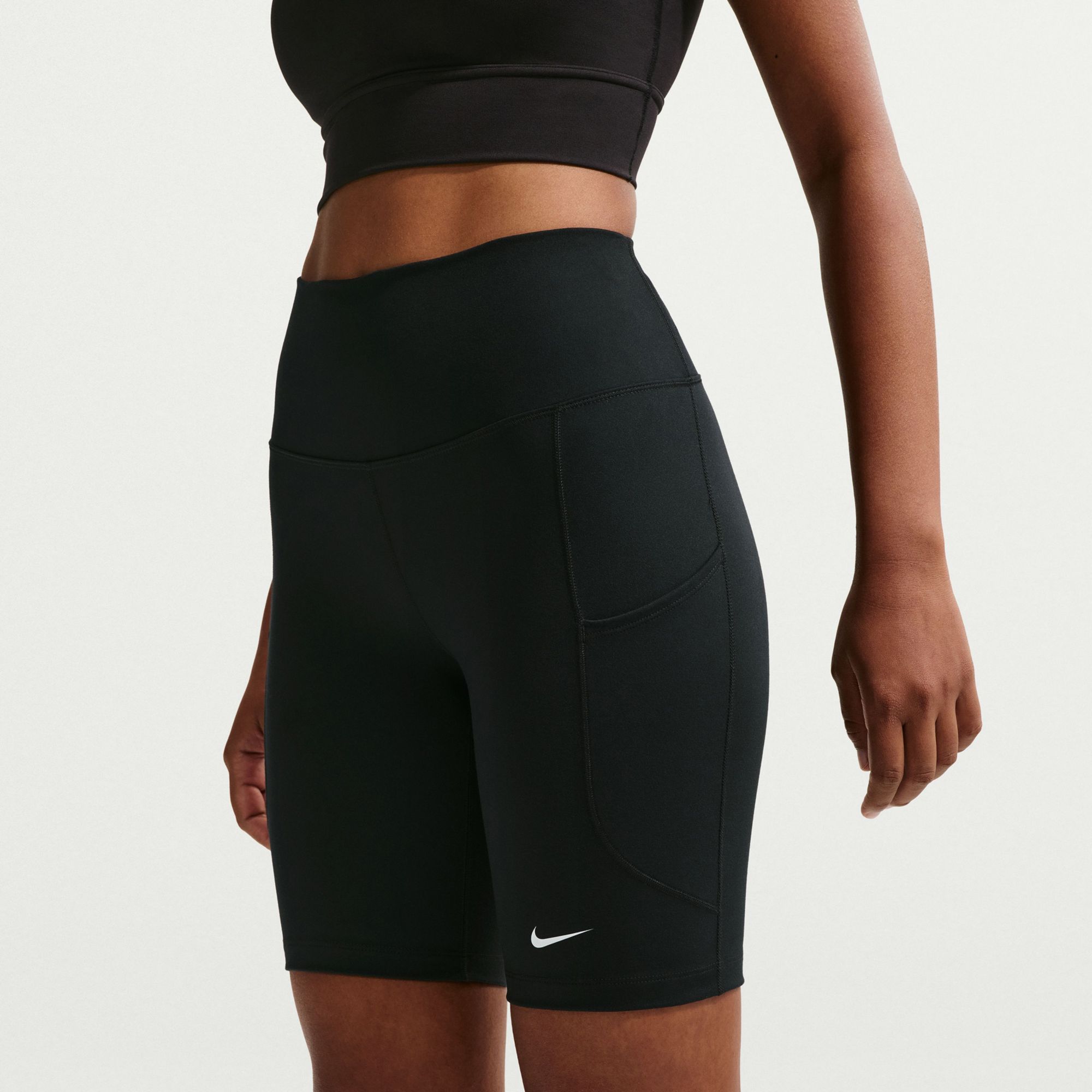 Nike Women's One High-Waisted 8" Biker Shorts With Pockets