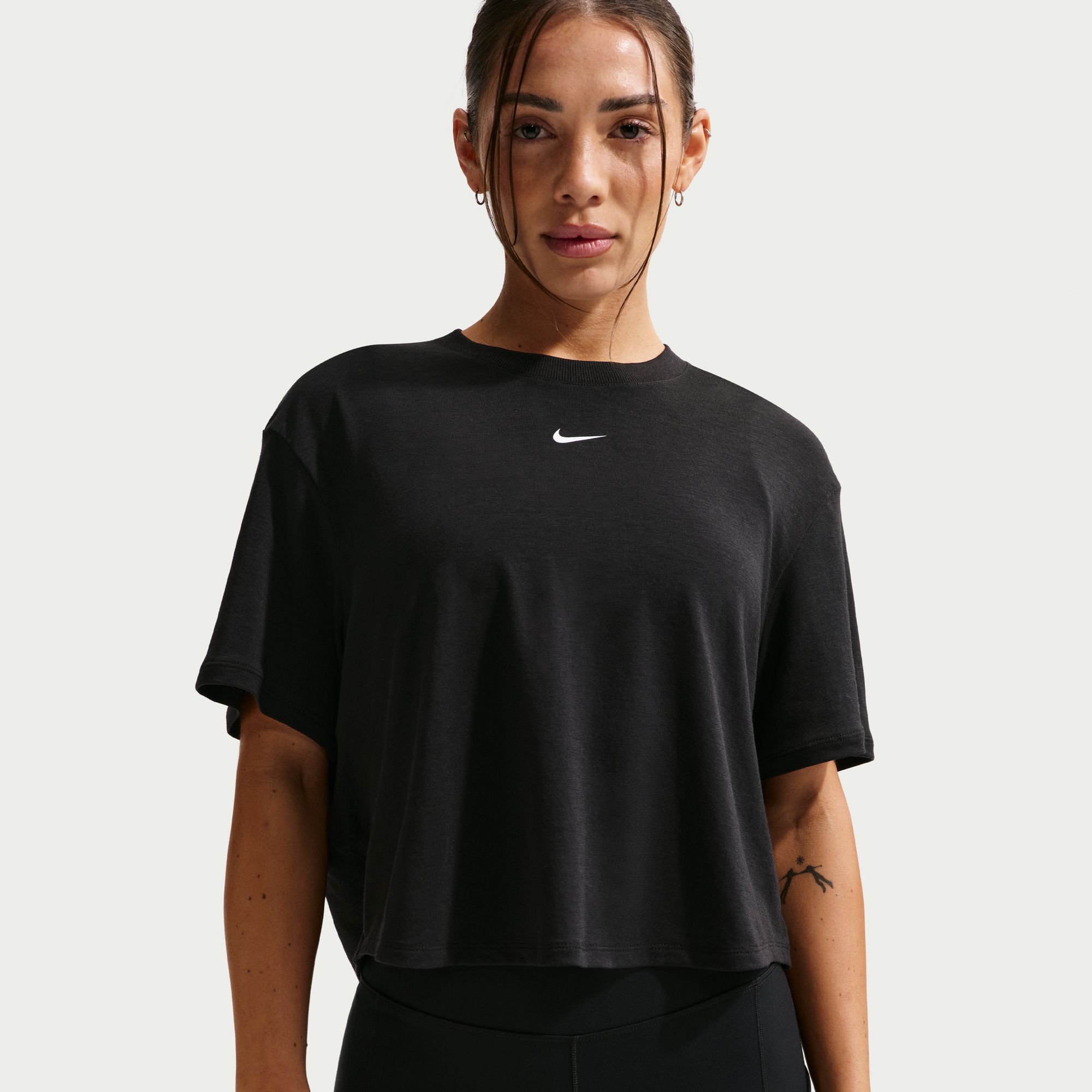 Nike Women's One Relaxed Dri-FIT Cropped Short-Sleeve T-Shirt