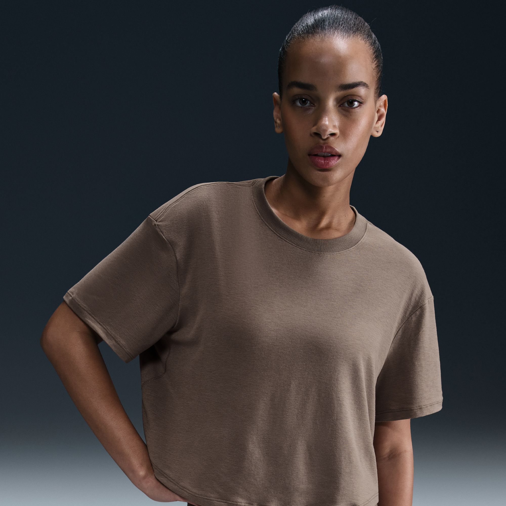 Nike Women's One Relaxed Dri-FIT Cropped Short-Sleeve T-Shirt