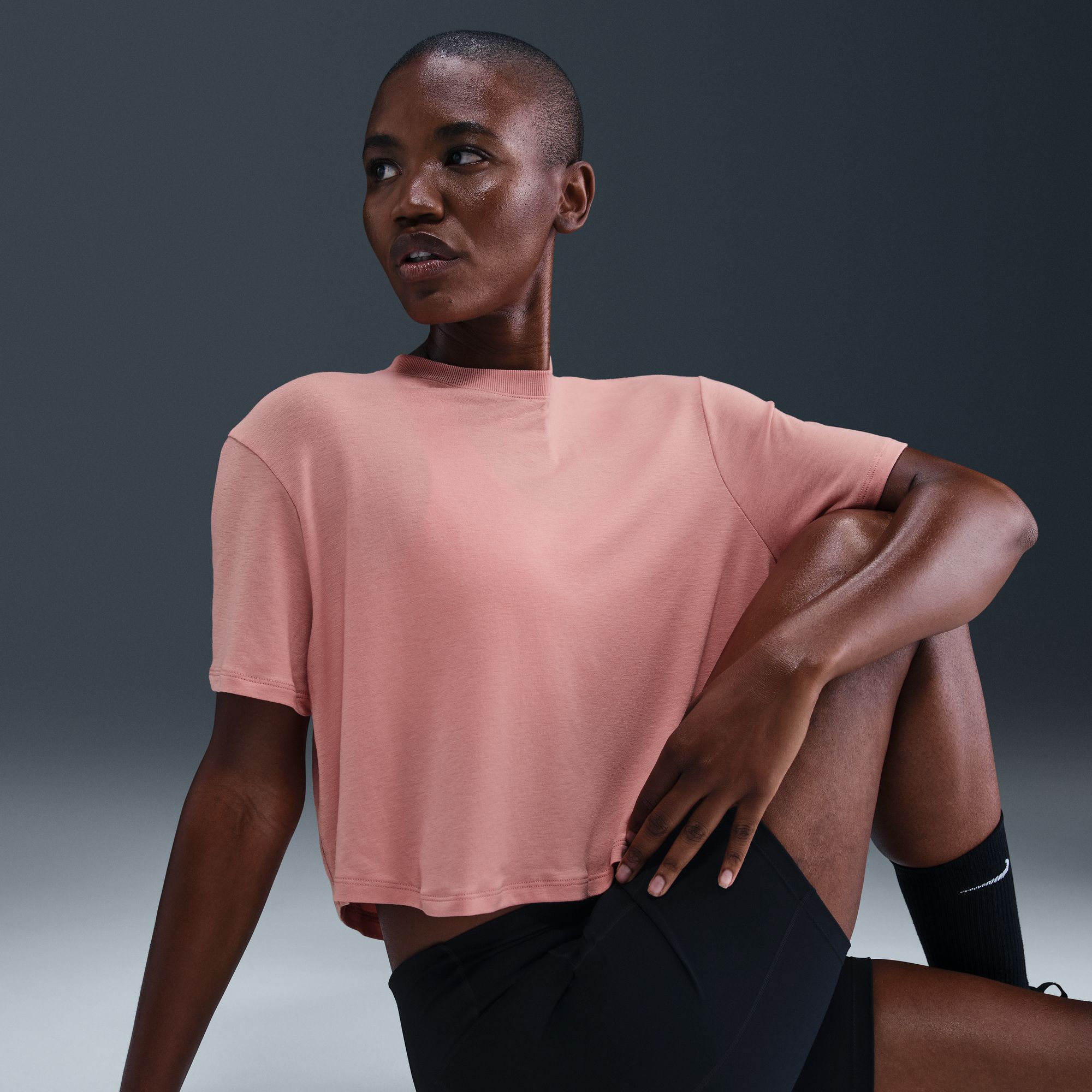 Nike Women's One Relaxed Dri-FIT Cropped Short-Sleeve T-Shirt