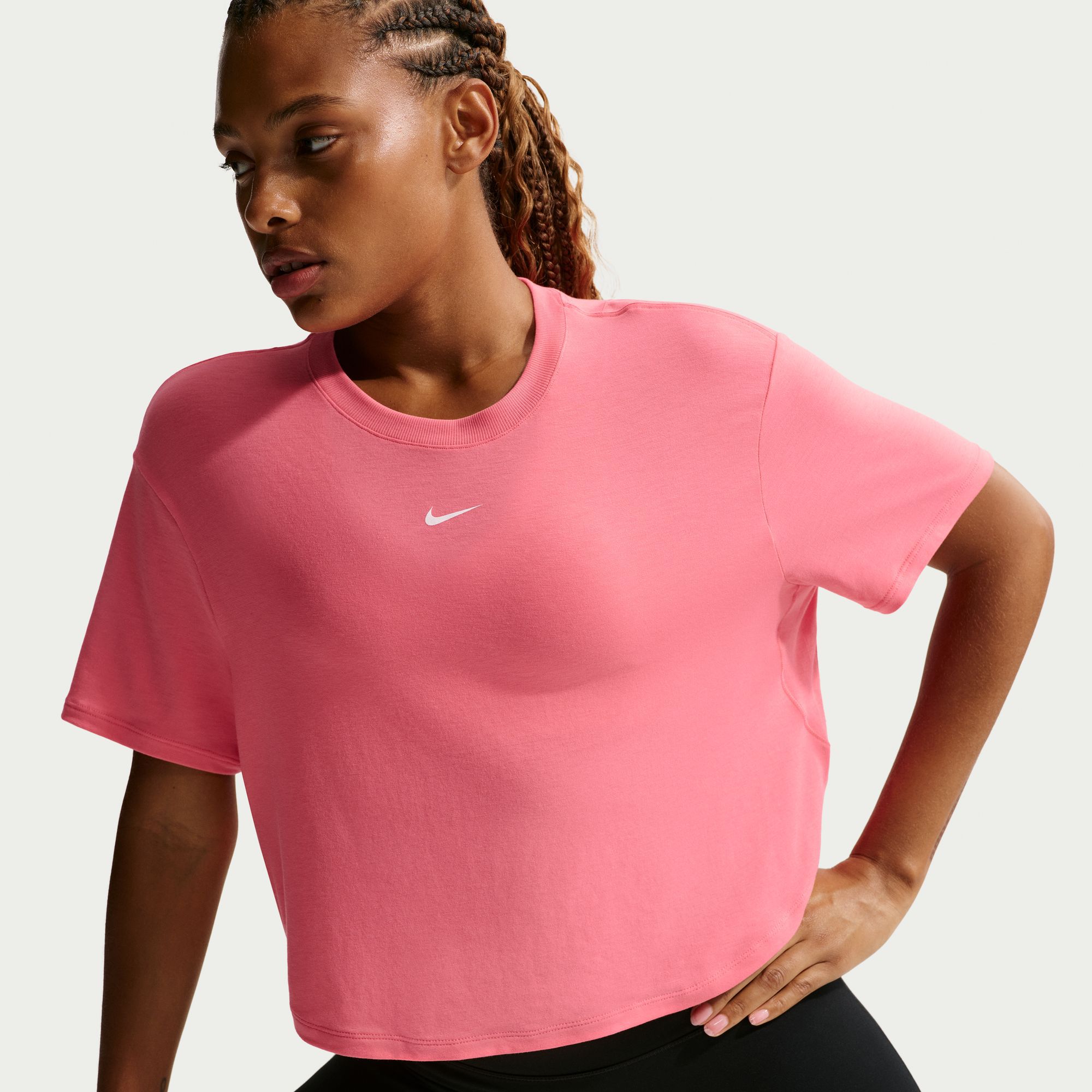 Nike Women's One Relaxed Dri-FIT Cropped Short-Sleeve T-Shirt