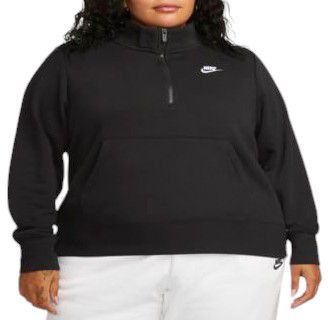Nike Women's Sportswear Club Fleece 1/2 Zip Sweatshirt (Plus Size)