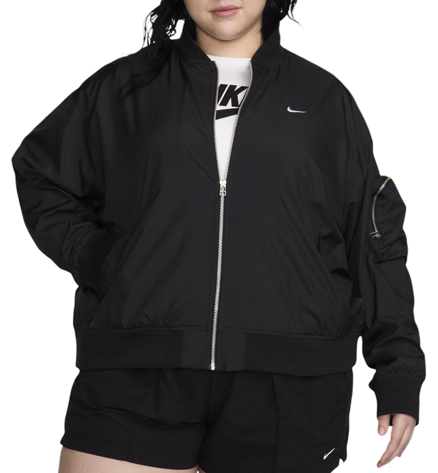 Nike Women's Sportswear Essential Oversized Bomber Jacket (Plus Size)