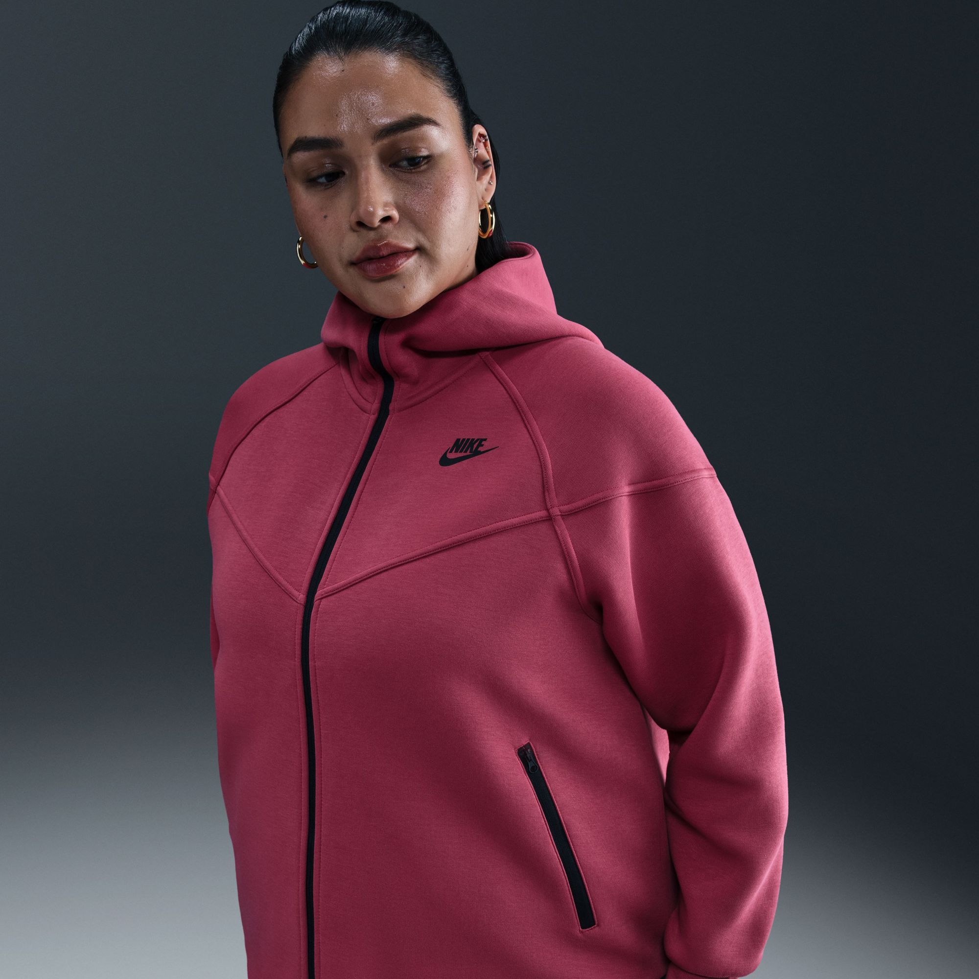 Nike Women&amp;#x27;s Sportswear Tech Fleece Windrunner Full-Zip Hoodie (Plus Size)
