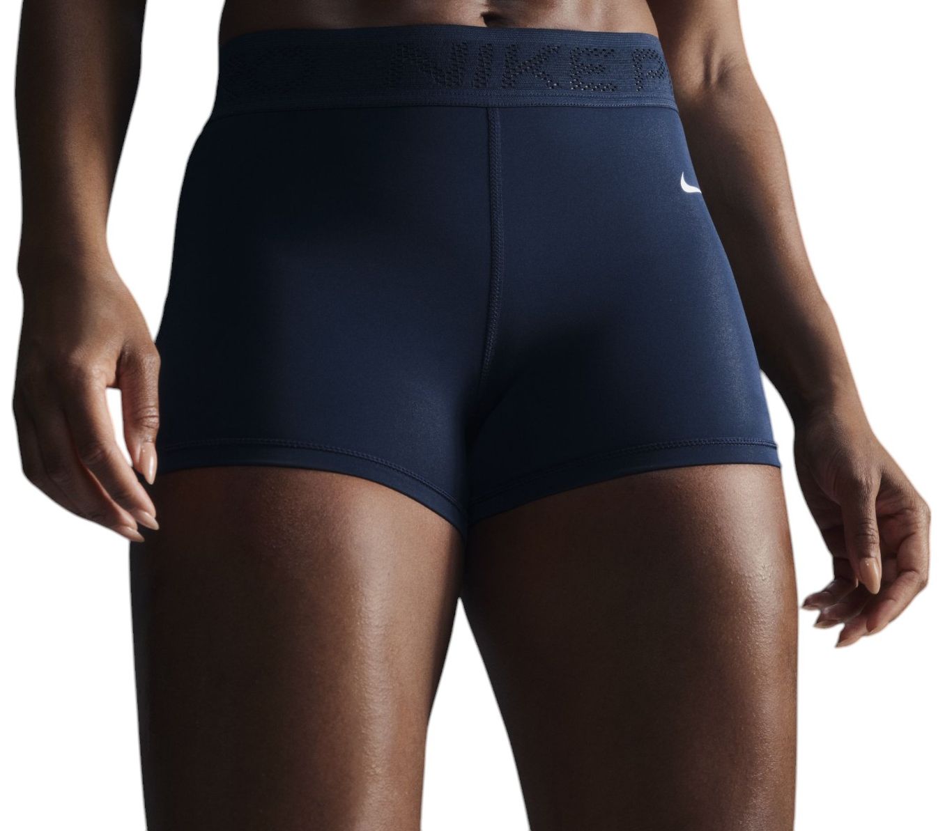 Nike Women's Pro Mid-Rise 3" Mesh-Paneled Shorts