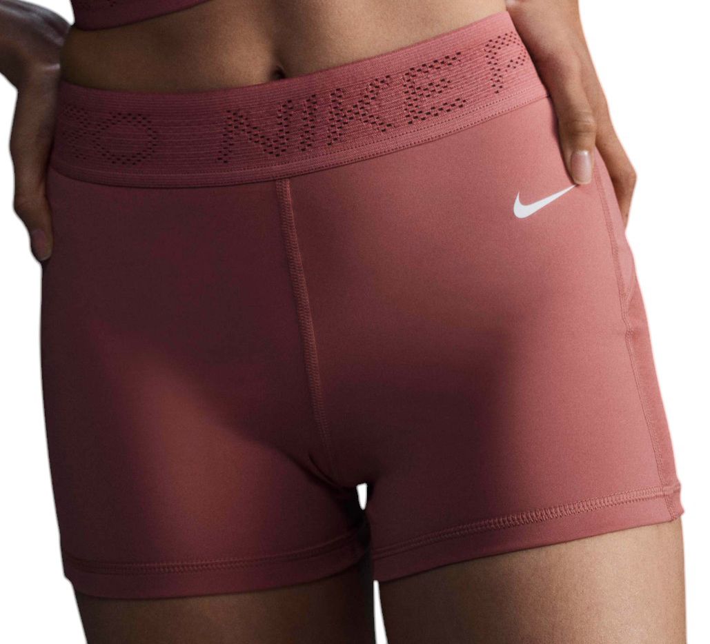Nike Women's Pro Mid-Rise 3" Mesh-Paneled Shorts