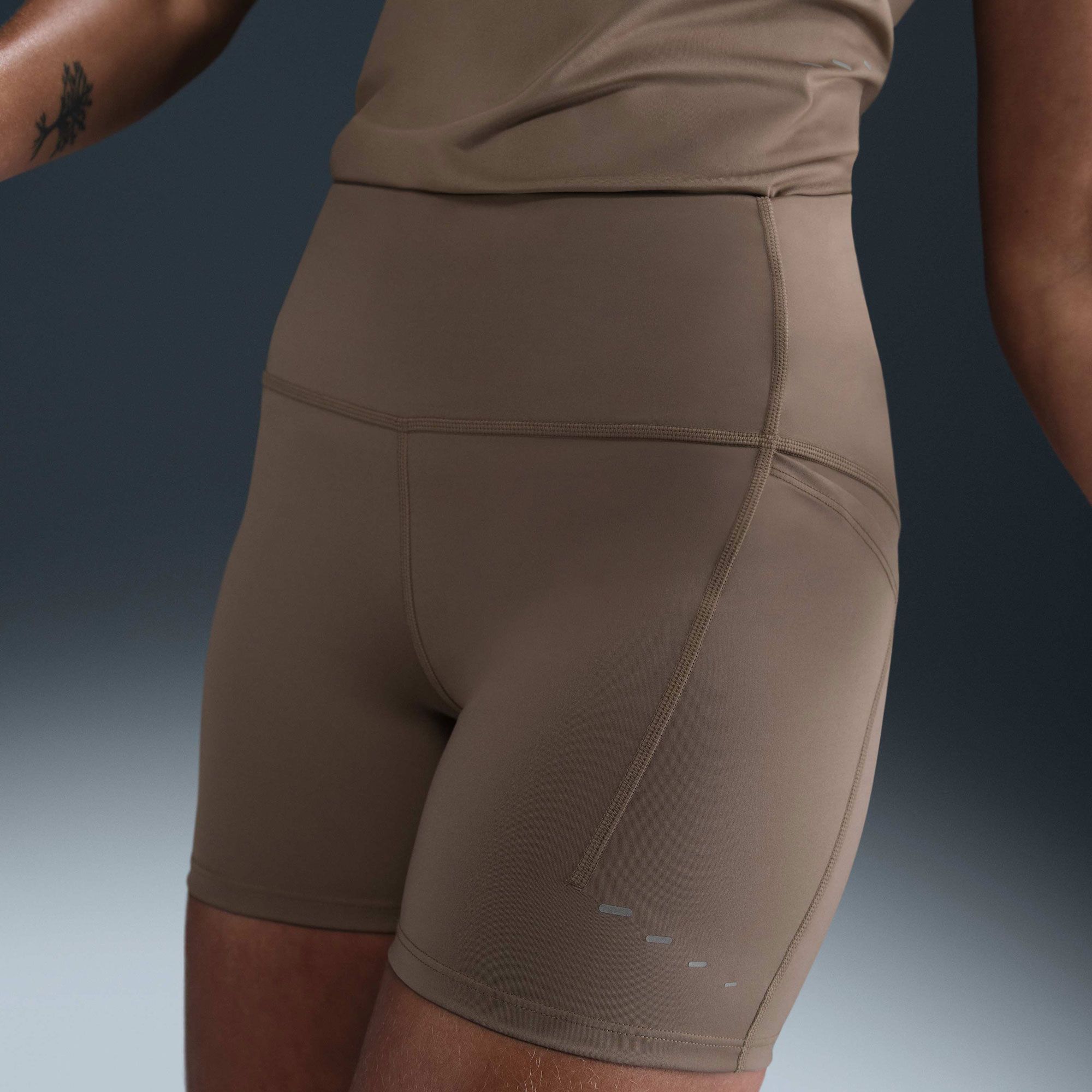 Nike Women's Swift High-Waisted 4" Tight Running Shorts with Pockets