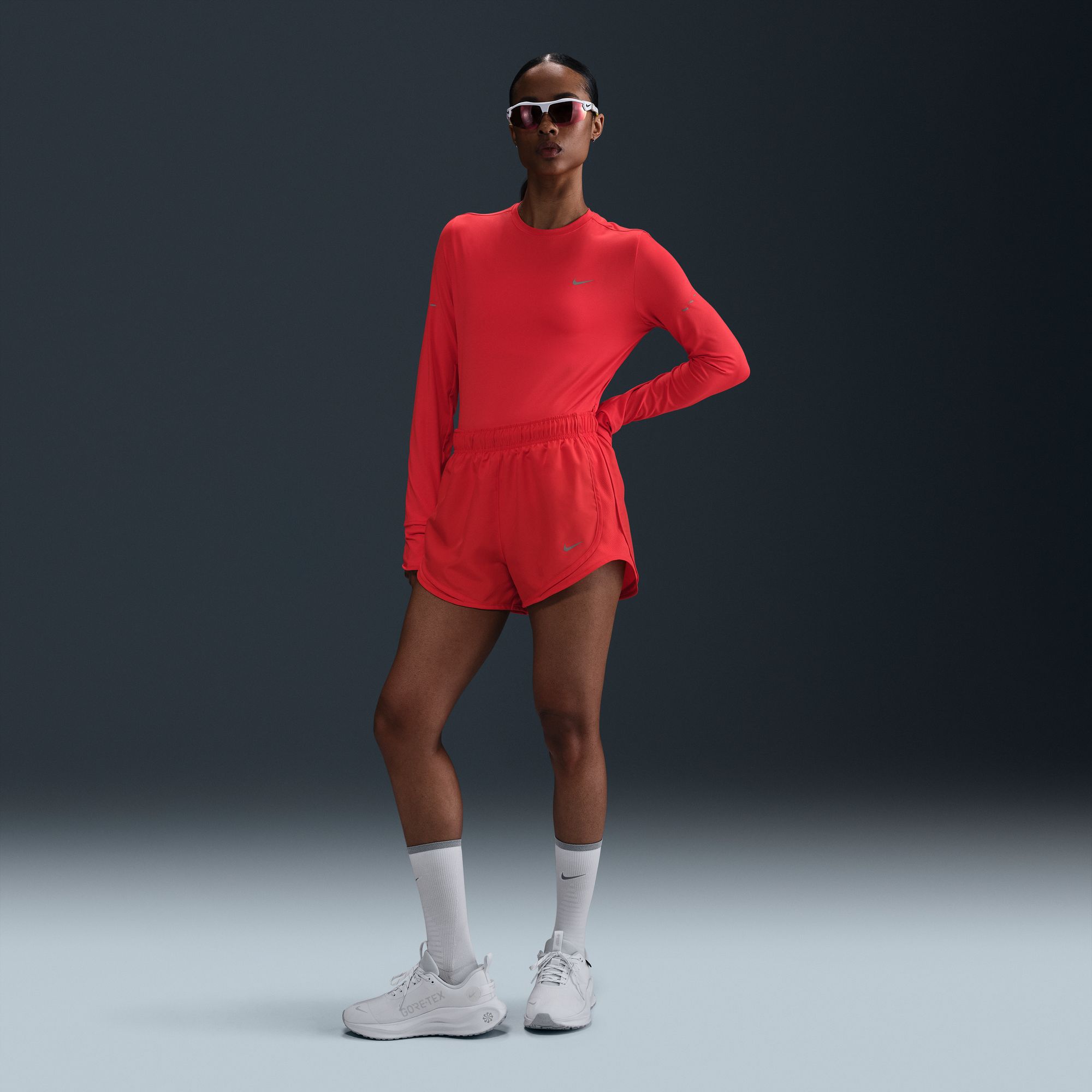 Nike Women's Dri-FIT Tempo Mid-Rise Brief-Lined Running Shorts