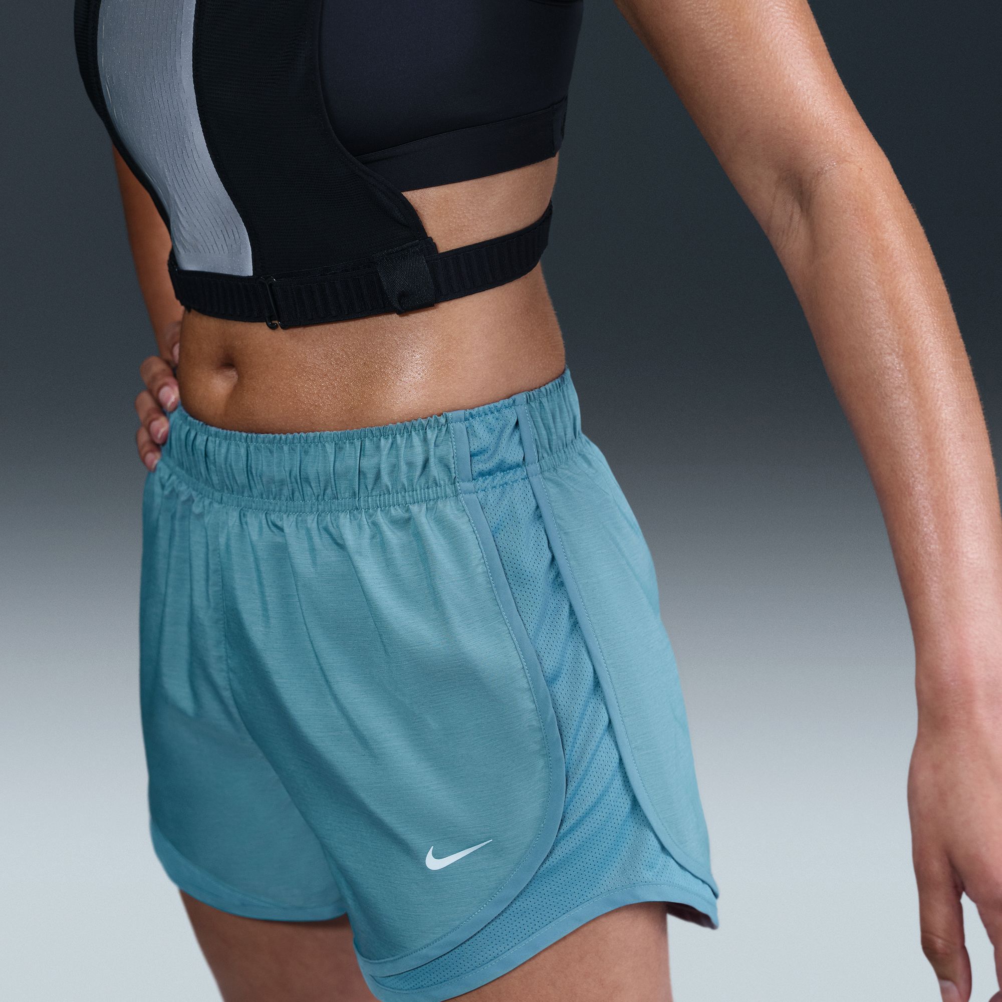 Nike Women's Dri-FIT Tempo Mid-Rise Brief-Lined Running Shorts