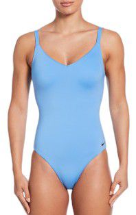 Nike Women's V-Neck One Piece Swimsuit