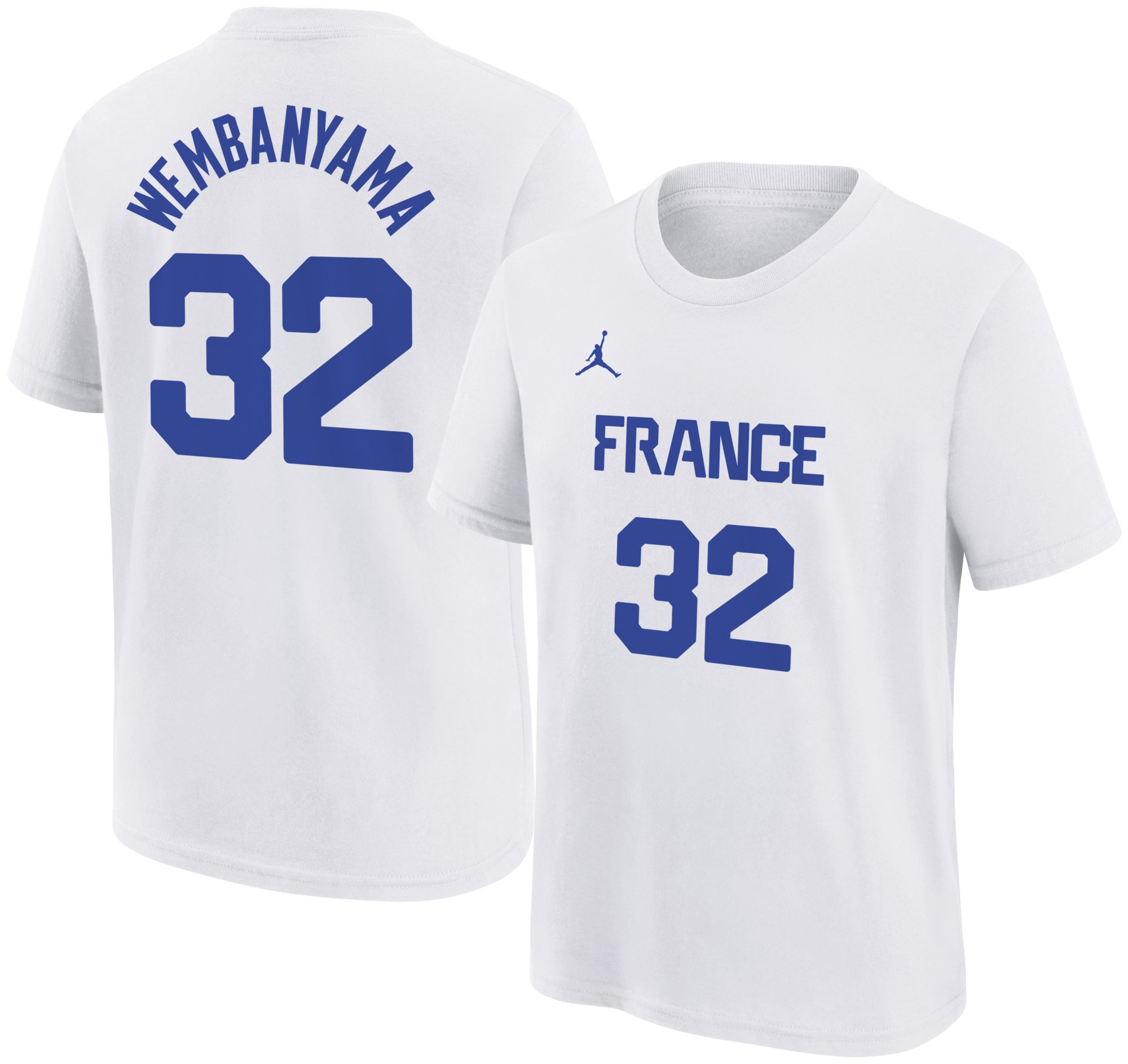 Jordan Youth France 2024 Victor Wembanyama #32 White T-Shirt