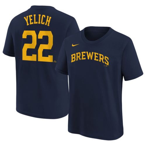 Nike Youth Milwaukee Brewers Sal Frelick #10 White Cool Base