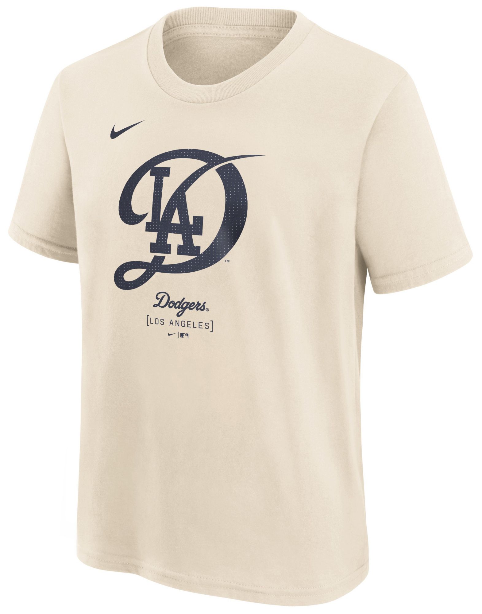 Nike Youth Los Angeles Dodgers City Connect Tan Logo T-Shirt