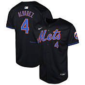 Nike Youth New York Mets Francisco Alvarez #4 Black Nike Youth New York Mets Francisco Alvarez #4 Black