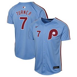 Nike Youth Philadelphia Phillies Trea Turner #7 Blue Alternate Cool Base Jersey